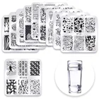 Пластина для ногтей BT Полная серия пластина для ногтей 6*6 Квадратный шаблон для печати трафарет для ногтей Форма для дизайна ногтей