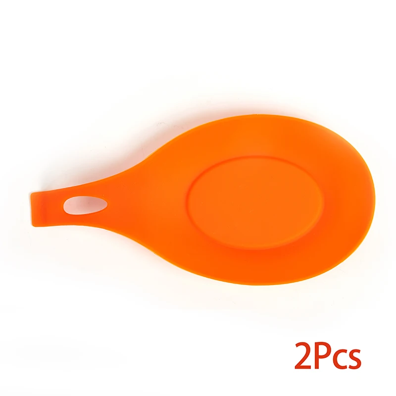 

2PCS Silicone Spoons Spatula Pads Spoon Mats Insulation Mats Rice Spoon Racks