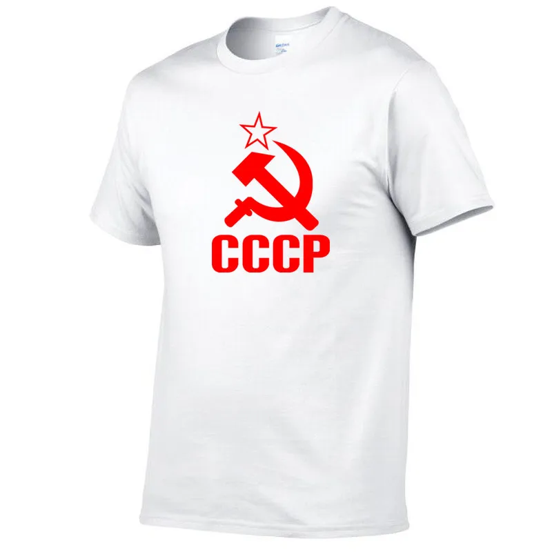 Футболка мужская с коротким рукавом хлопок круглый вырез надписью СССР Россия