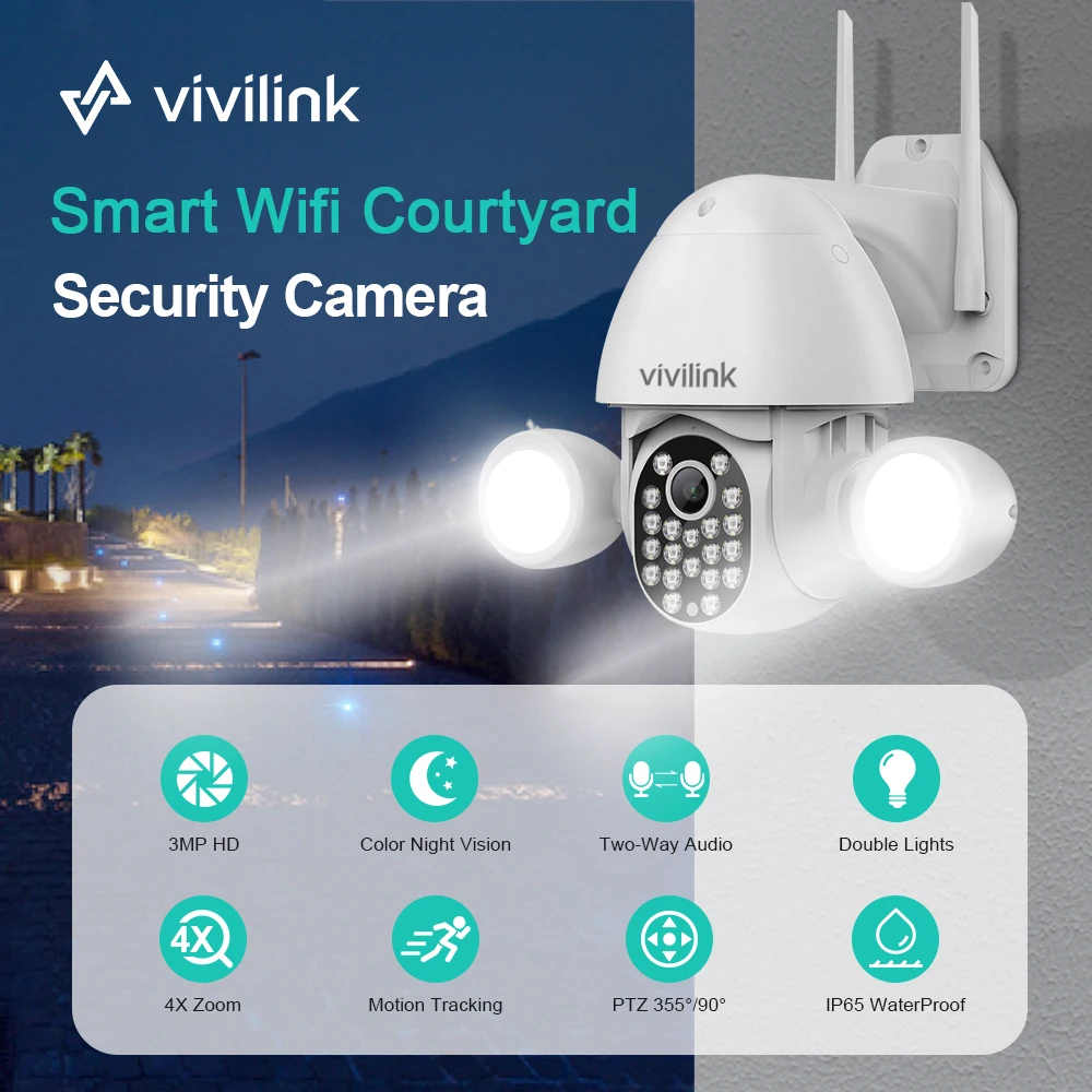 IP-камера VKN130 3 Мп PTZ Wi-Fi 4-кратный зум | Безопасность и защита
