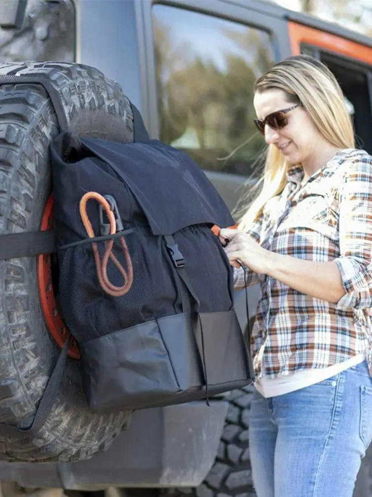 

Spare Tire Bag Truck Camping Equipment Vehicle Large Capacity Waterproof Garbage Bag With Adjustable Straps For SUV Truck 2021