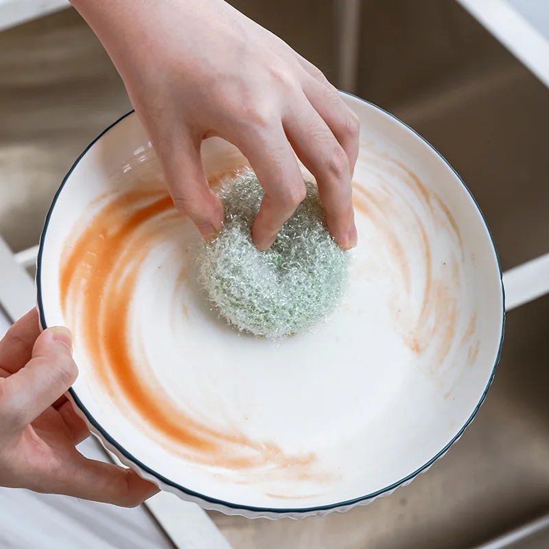 

1/4 Pcs Novelty Acrylic Scrubbers Cleaning Ball Kitchen Dishwashing Wire Kitchen Accessories Товары Для Кухни Ершик Для Унитаза