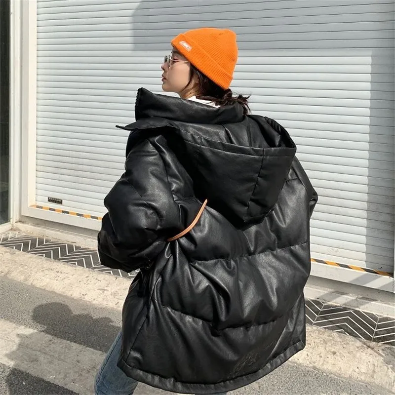 Зимние женские хлопковые парки с капюшоном модные утолщенные теплые пальто