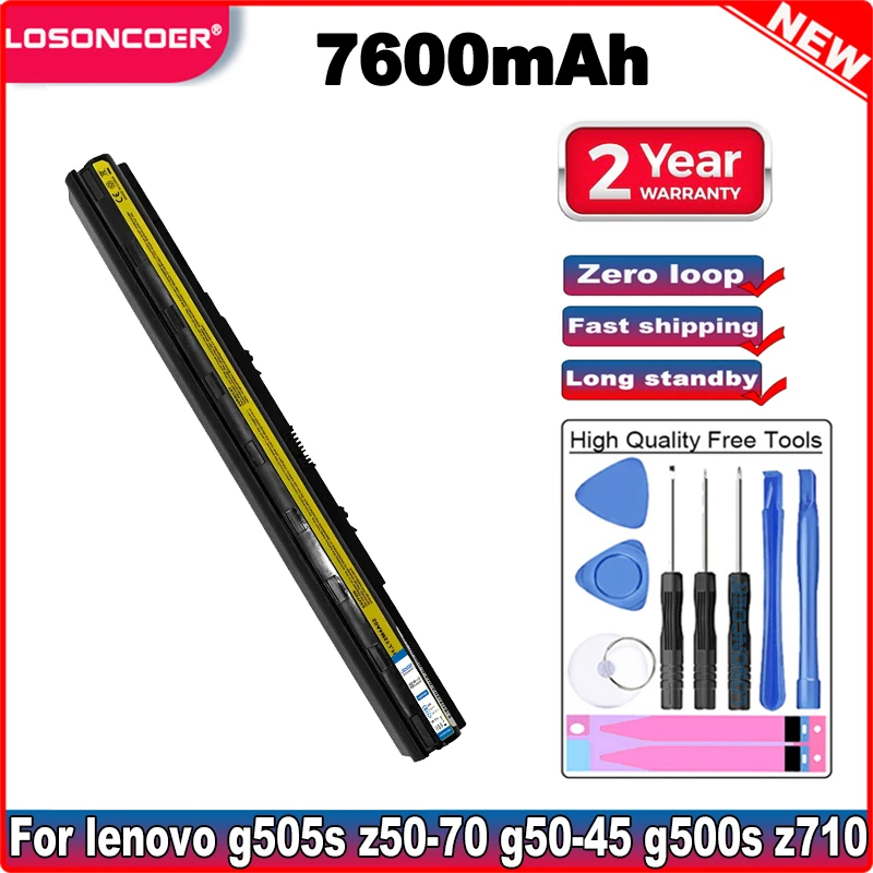 Аккумулятор 7600 мА · ч для Lenovo G505s Z50-70 G50-45 G50-70 G500s Ideapad Z710 L12S4E01 L12L4A02 L12L4E01 L12M4A02 L12S4A02 |
