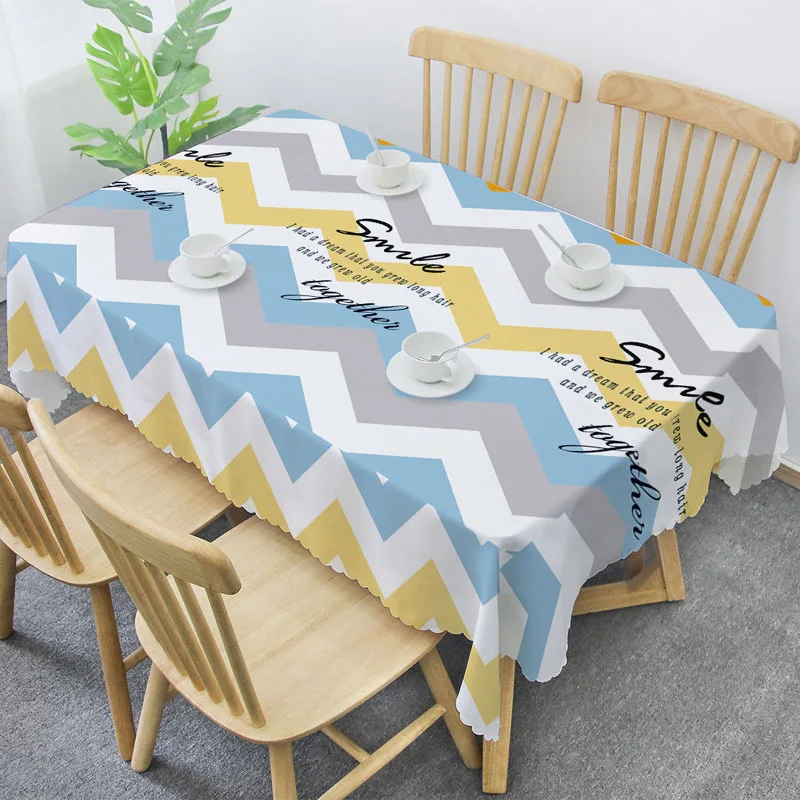 Ins скандинавский обеденный стол из хлопка и льна водонепроницаемый коврик для