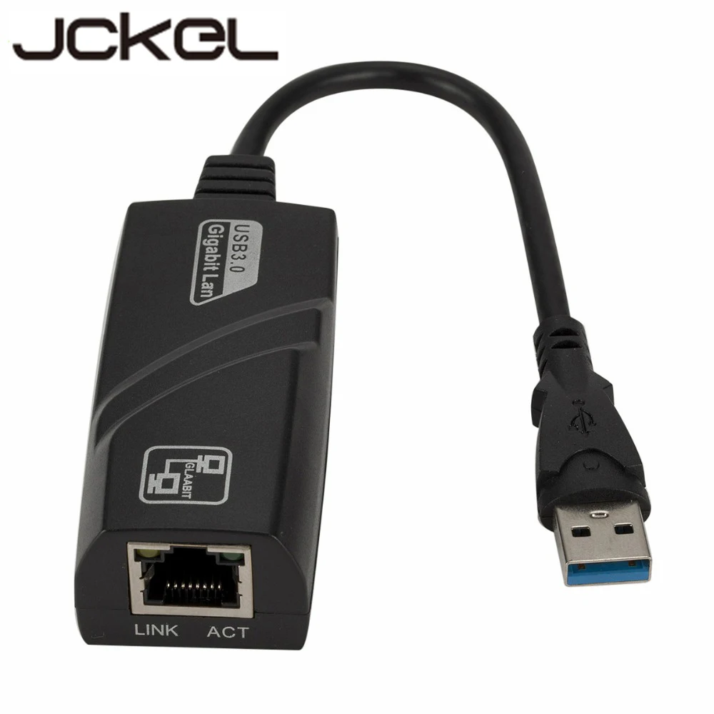 

JCEKL Super Speed USB 3.0 to RJ45 Gigabit Ethernet LAN 10/100/1000 Mbps Ethernet Wired Network Card Adapter For PC Laptop