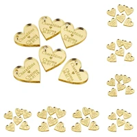 50pcs personalized customized engraved mirror gold love hearts wedding table centerpieces mr mrs surname name tag decor