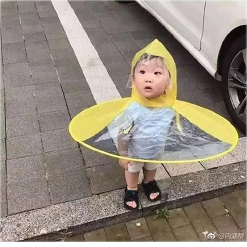 

Cute raincoat cartoon duck kids raincoat boy and girl weatherproof baby poncho drop transport for kids