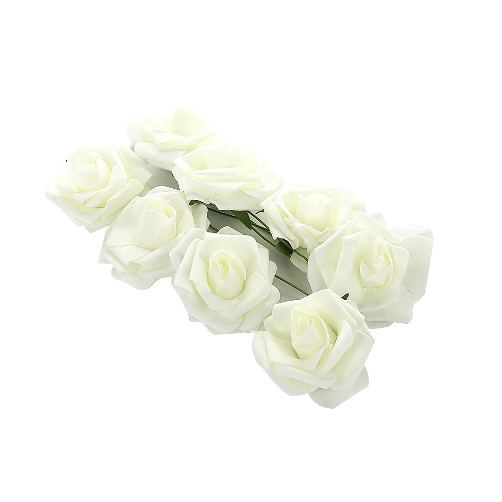 

10 Pack PE Foam Simulation Rose 8cm Wedding Decoration Decorative Flower Artificial Flower