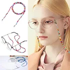 Ожерелье-цепочка для маски лица, цветной ремешок с бисером для защиты от потери, ремешок для очков, ремешок для детской и женской цепочки для очков, солнцезащитных очков