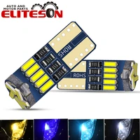 eliteson 10pcs t10 reading lights car turn signal reverse lamps 4014 15smd 12v license plate clerance bulbs canbus error free