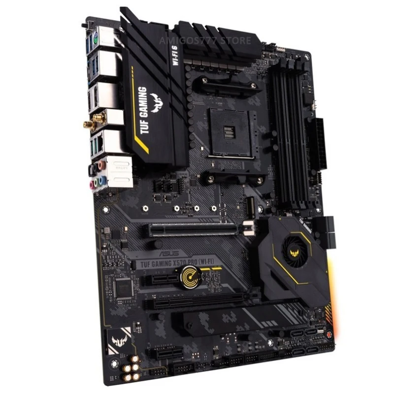 Günstig Buchse AM4 Asus TUF GAMING X570-PRO(WI-FI) Motherboard AMD Ryzen DDR4 PCI-E 4,0 128GB USB 3,2 Gen2 CHAI B550 Gaming Placa-mãe AM4