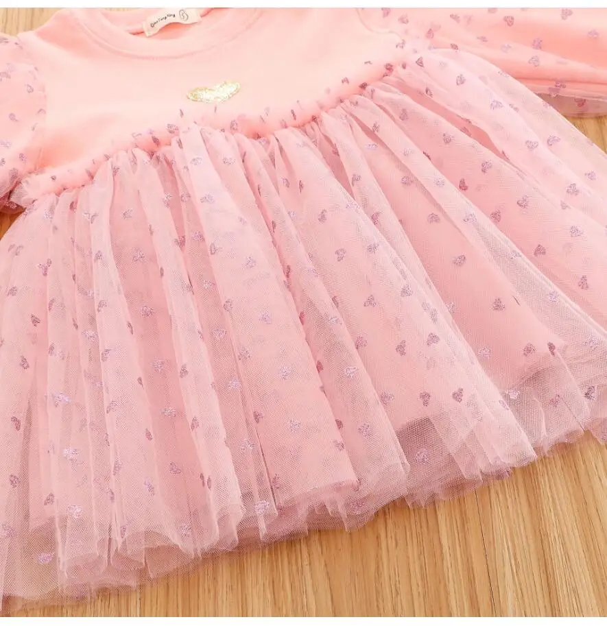 

Baby Girls Lace Mesh Dress 2021 New Little Girl Cute Princess Birthday Party Dresses Costume Toddler Infant Kids Clothing