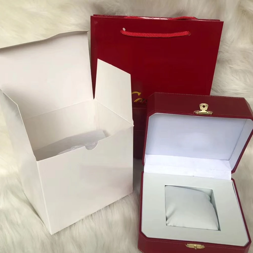 

Watch Red Box New Square Original Red box Watches Box Whit book Card Tags And Papers In English Full set