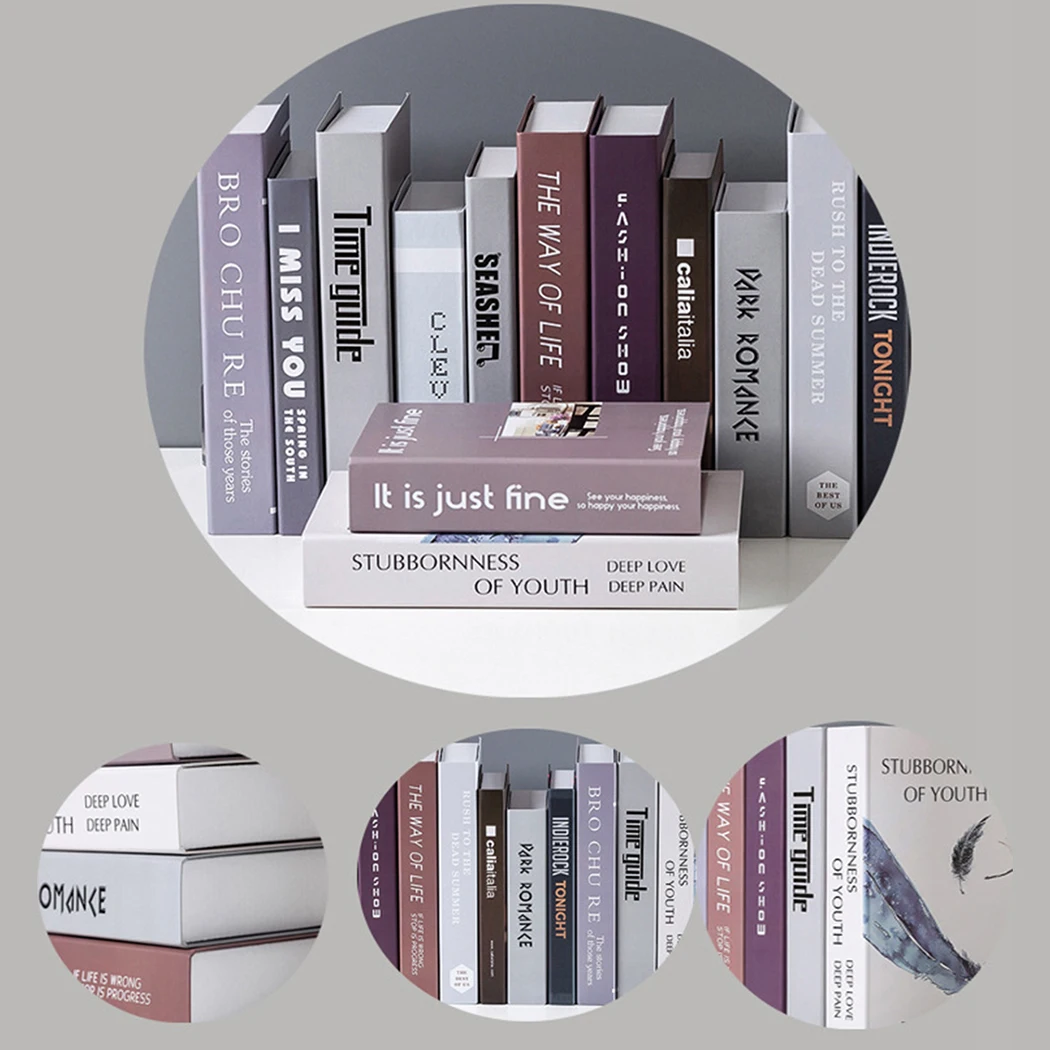 2 шт. современные поддельные книги украшения реквизит Моделирование книга модель