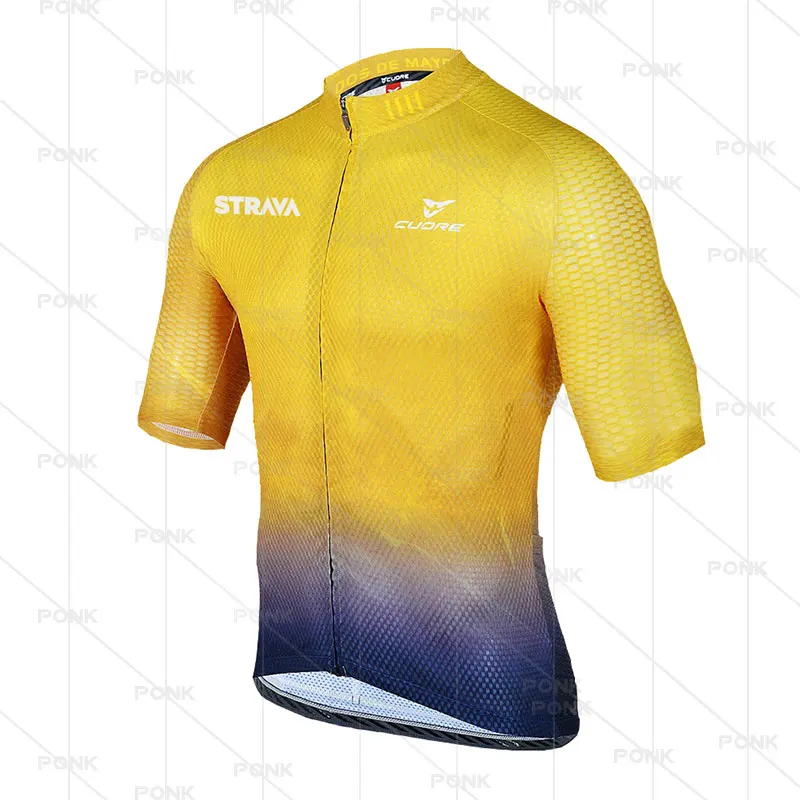 

Футболка Strava мужская с коротким рукавом, дышащая быстросохнущая одежда для велоспорта, лето 2021