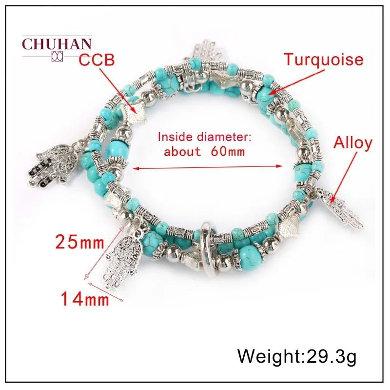 CHUHAN новый дизайн очаровательные браслеты для женщин ювелирные изделия набор