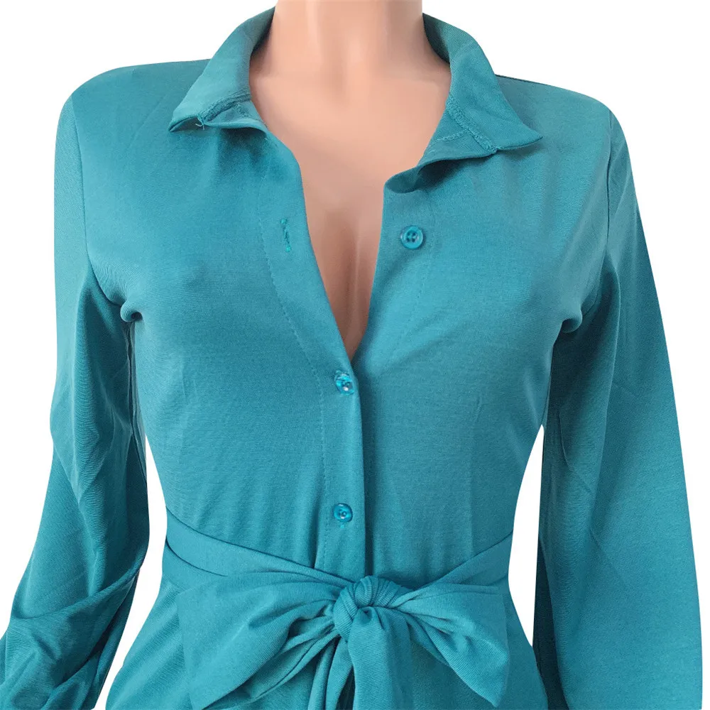 

2019 Autumn Winter Long Sleeve Wide Leg Jumpsuit Overalls Women Elegant Long Pants Band Collar Work Wear Formal Evening Jumpsuit