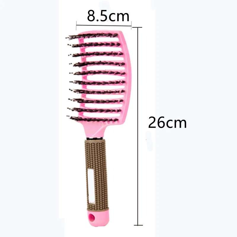

Hair Brush Scalp Massage Comb Hairbrush Bristle&Nylon Women Wet Curly Detangle Hair Brush for Salon Hairdressing Styling Tools