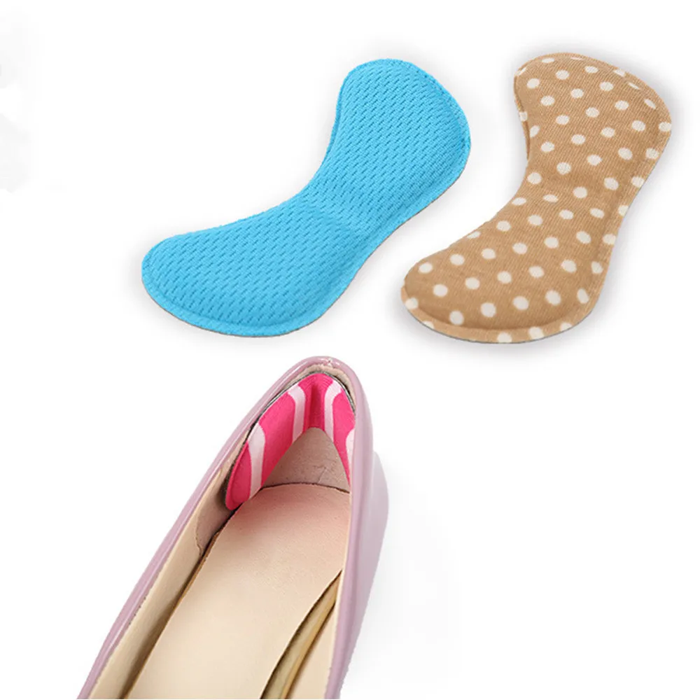 

3 Pairs Shoes Insoles Anti-Slip Soft Sponge Back Heel Pads Inserts Stickers Gel Pain Relief Prevent From Scratches Ramdon Color