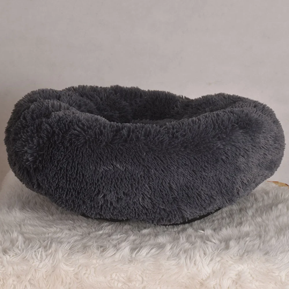 

Super Soft Pet Bed Kennel Dog Round Cat Winter Warm Sleeping Bag Long Plush Puppy Cushion Mat Portable Cat