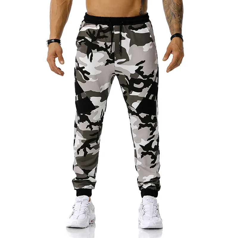 

Для мужчин s камуфляжные брюки для бега из Штаны 2021 бренд Повседневное Drawstring Joggers Для мужчин Уличная Harajuku впитывает пот и Штаны мужские широк...