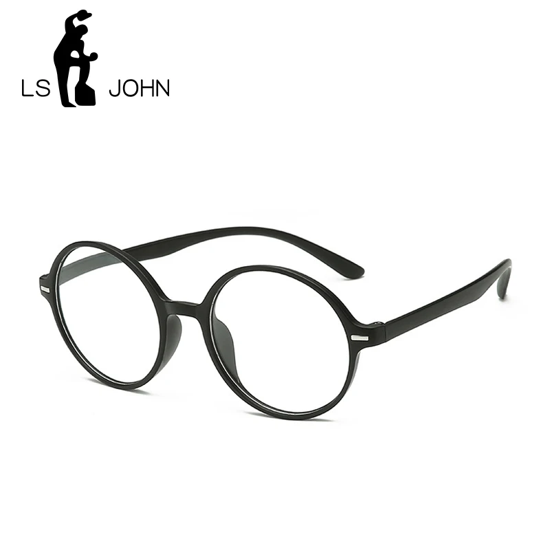 LS JOHN винтажные круглые очки для чтения женщин и мужчин TR90 оправа прозрачные линзы