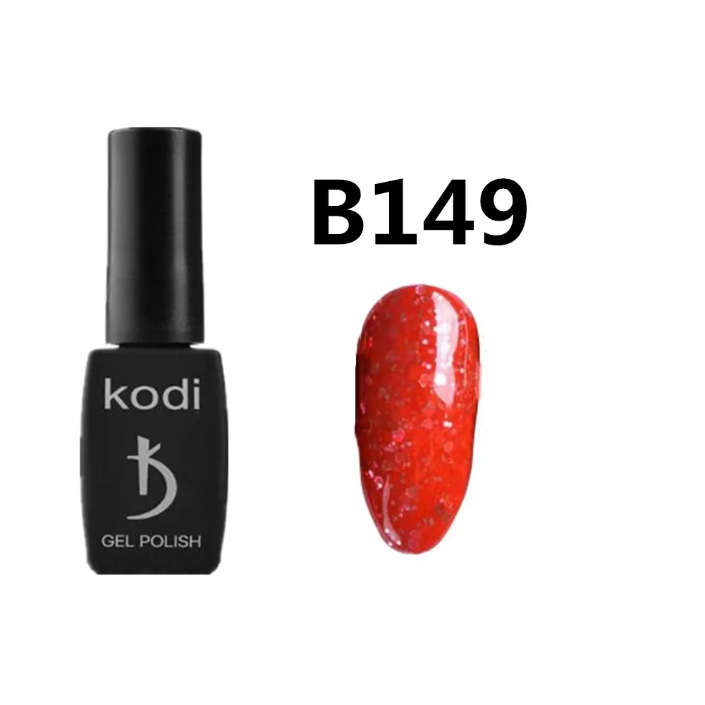B149 KODI гель 12 мл гель для ногтей с блестками лак Профессиональный голографический красный УФ светодиодный гель для ногтей замачиваемый стойкий лак для ногтей - Цвет: B149