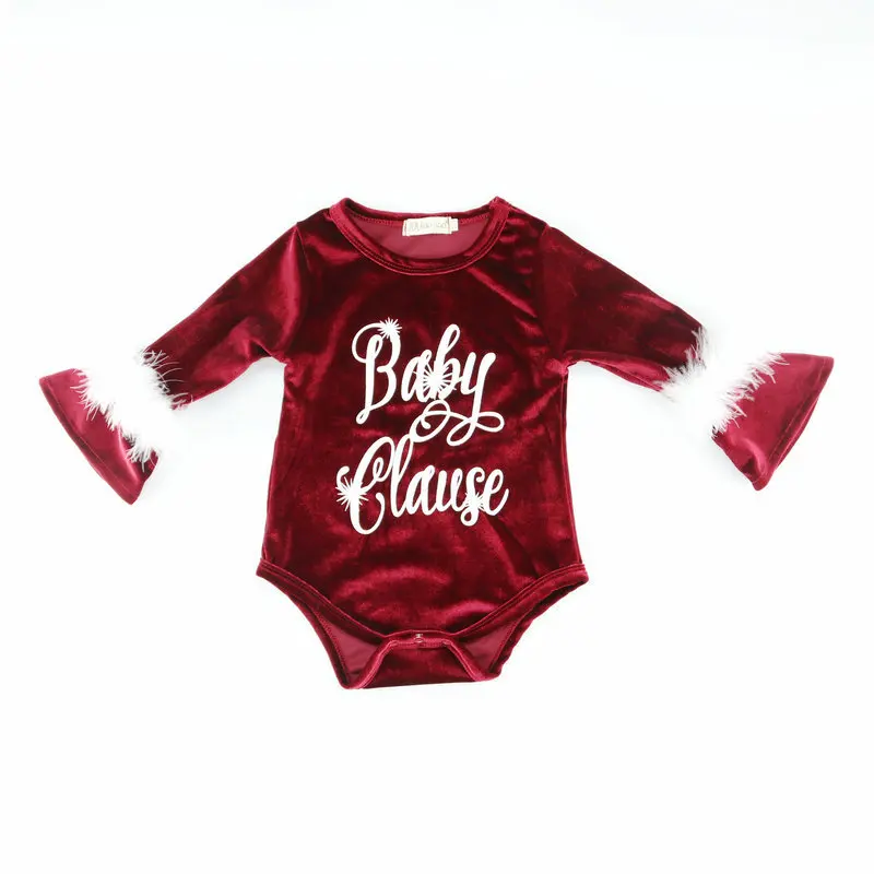Детский бархатный комбинезон для новорожденных с надписью и перьями |