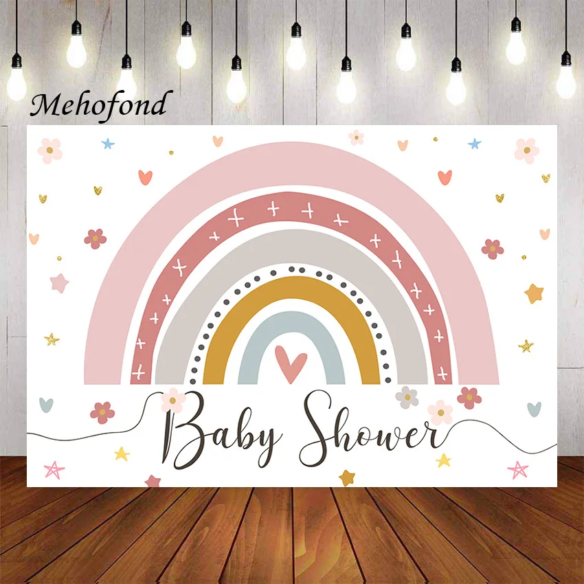 

Фон для фотосъемки Mehofond детский душ Бохо радуга розовый богемный девушка день рождения украшение фон фотостудия реквизит