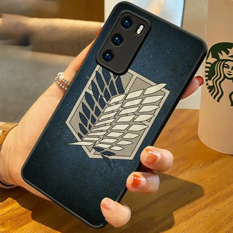 

Anime Japanese Attack On Titan Phone Case For Huawei P20 30 40 Pro Mate 20 30 40 Pro Honor 10 V9 10