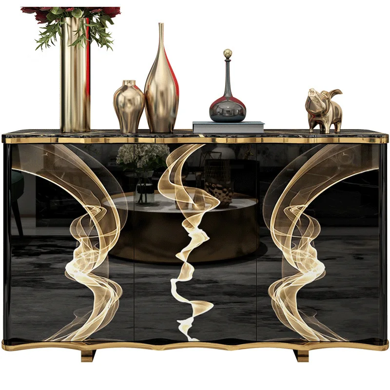 Светильник лый роскошный боковой шкаф в гонконгском стиле мраморный современный