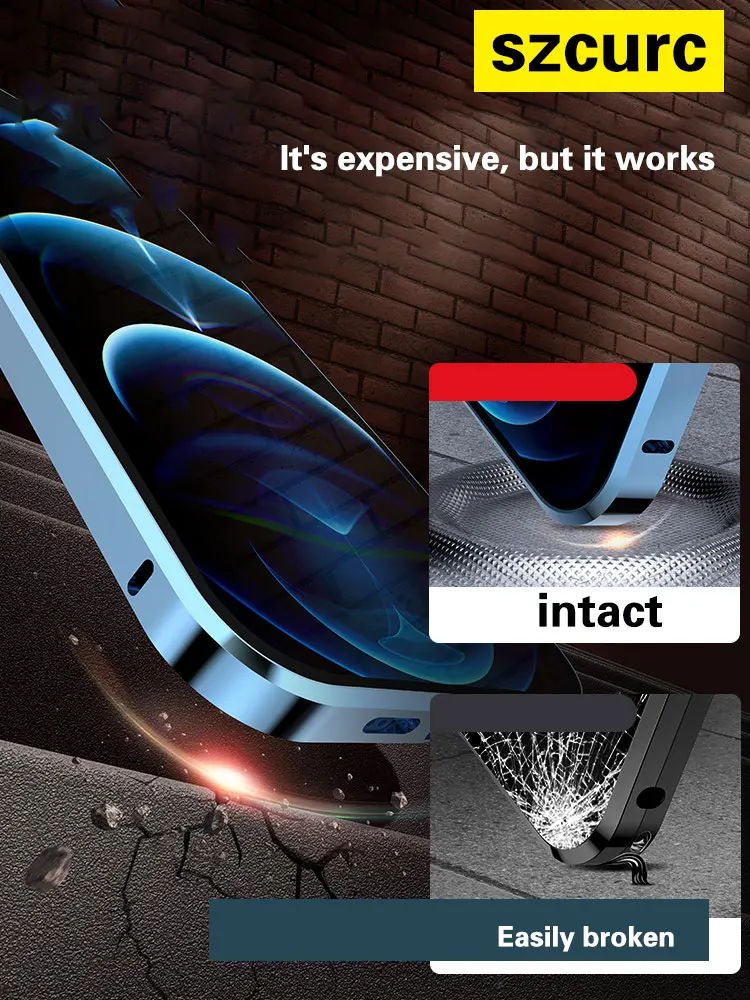 Najtaniej Dla Iphone 13 Pro Max Etui Na Telefon 12 Nowy Uniwersalny Obiektyw Anti Fall Wysokiej Klasy Luksusowy Nowy Metalowy Rysunek Ochronny Magnetyczny