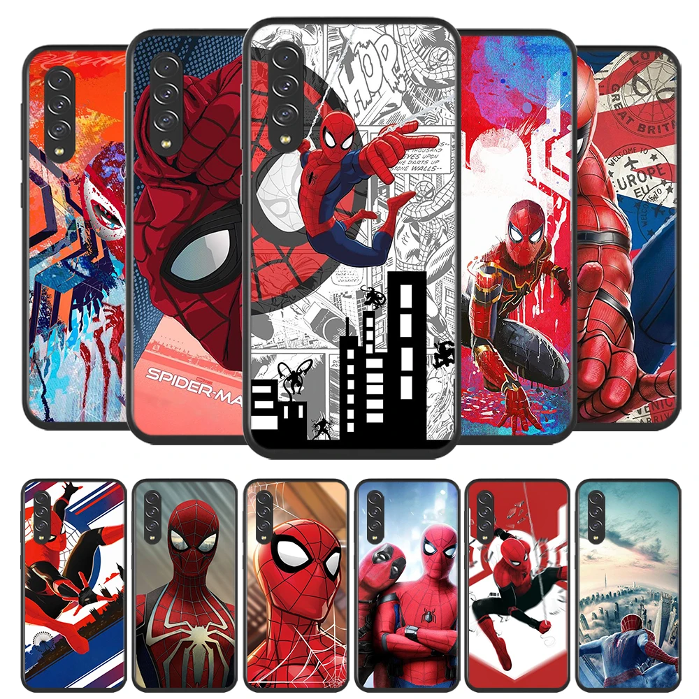 

Marvel Avengers Spider-Man for Samsung Galaxy A90 A80 A70 A60 A50 A40 A30 A20 A2Core A10 Silicone Soft Black Phone Case Cover