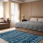 Романтические бархатные флисовые коврики Reese для спальни, гостиной, коврик для облаков, волн, ночных перьев, нескользящий моющийся