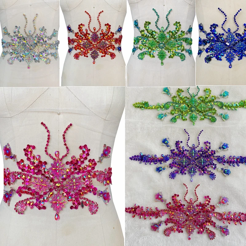 Аппликация ручной работы с блестящими бусинами разы 6 цветов аппликация камнями