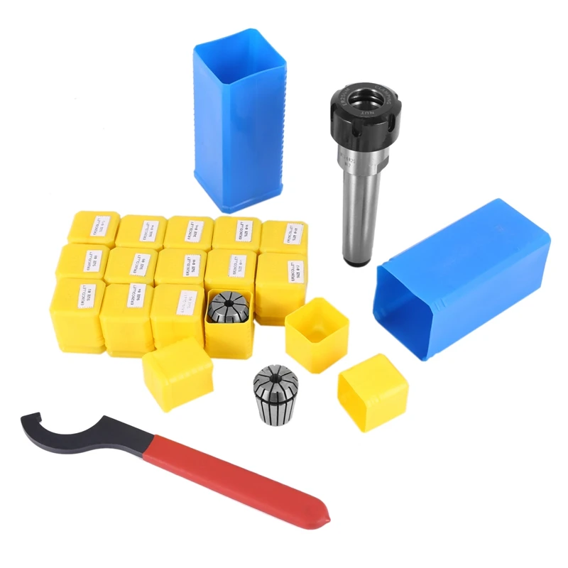 

15Pc ER25 Collet Tool+MT3 ER25 Collet Chuck Holder Fixed 1Pc And 1Pc ER25 Spanner Form CNC Milling Lathe Tool