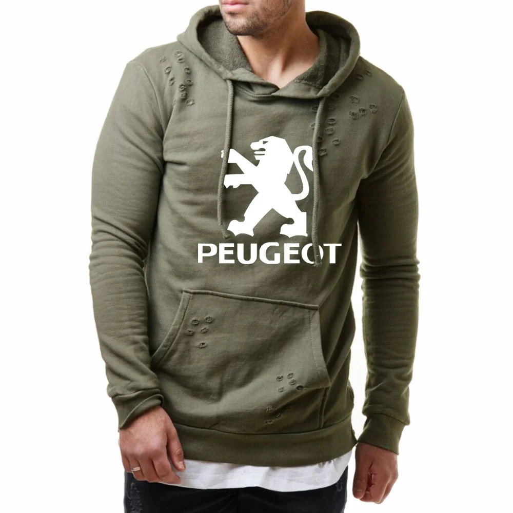 

Spring Autumn Men's Hoodies Peugeot Car Logo Print Casual HipHop Men's Hoodies Fleece Sweatshirts Men's hoodie Sweatshirt