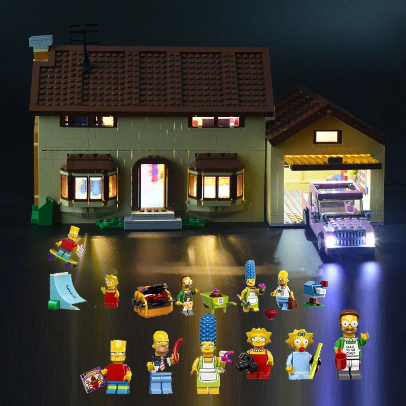 В наличии 16005 Симпсоны Дом Модель Строительный блок кирпичи совместимый 71006