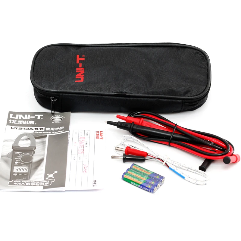 

UNI-T UT213C 400A Digital Clamp Meters Voltage Resistance Capacitance Multimeter Temperature Auto Range multimetro Diode trueRMS