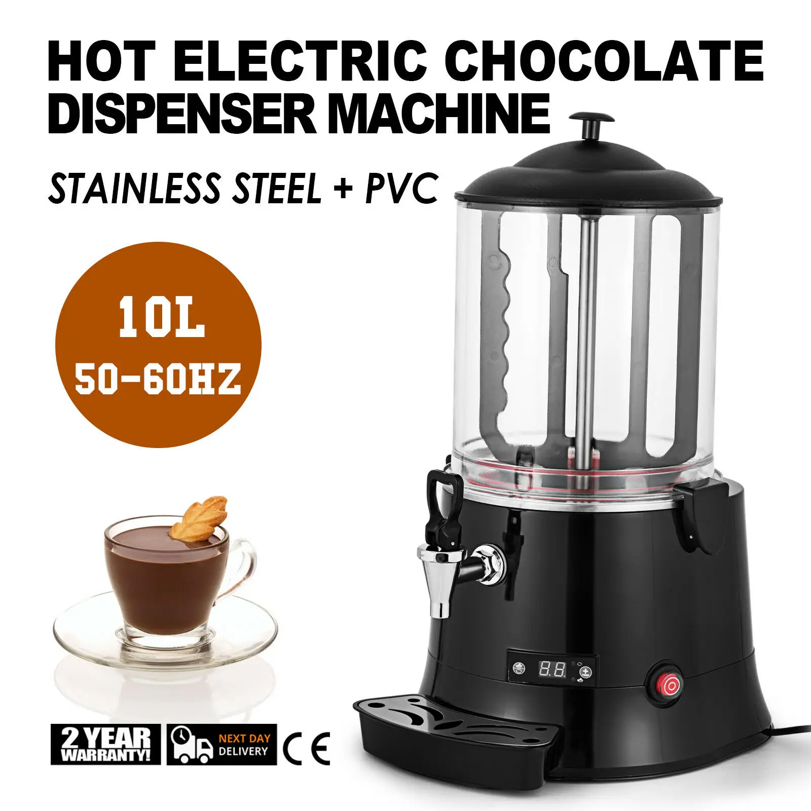 

Hot Chocolate Machine KS-RQ Hot Chocolate Dispenser Machine 10L for Hotels Restaurants Bakeries cafes for Melting Chocolate