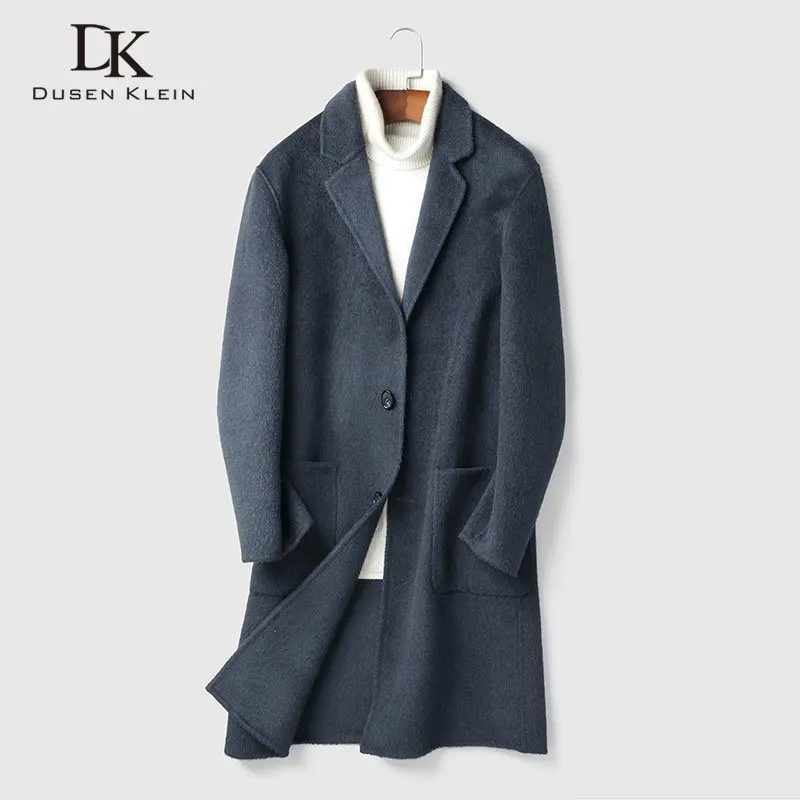 Мужское шерстяное пальто Зимняя шерстяная куртка тонкая повседневная длинная