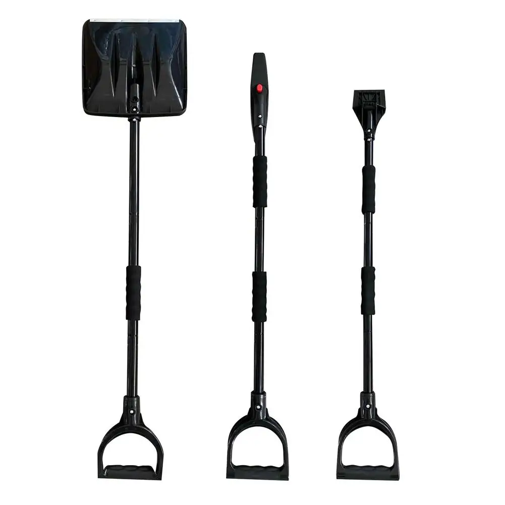 

Комплект лопат для снега 3-в-1, съемная лопата для снега с выдвижной ручкой, портативный комплект для экстренного удаления снега, скребок для ...