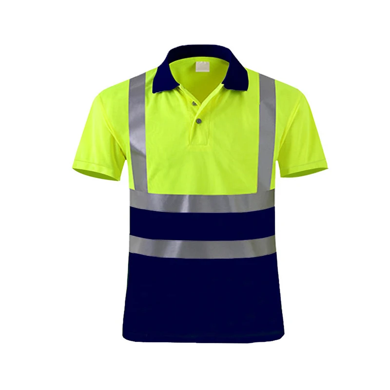 Outdoor Shirt Fluoreszierende Hohe Sichtbarkeit Sicherheit Arbeit Hemd Sommer Atmungsaktiv Arbeit T Hemd Reflektierende t-shirt Quick Dry
