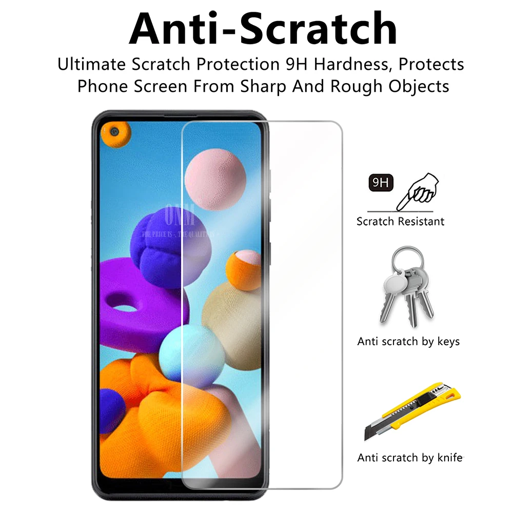 10 шт закаленное стекло для Samsung Galaxy A21 Защита экрана Защитная стеклянная