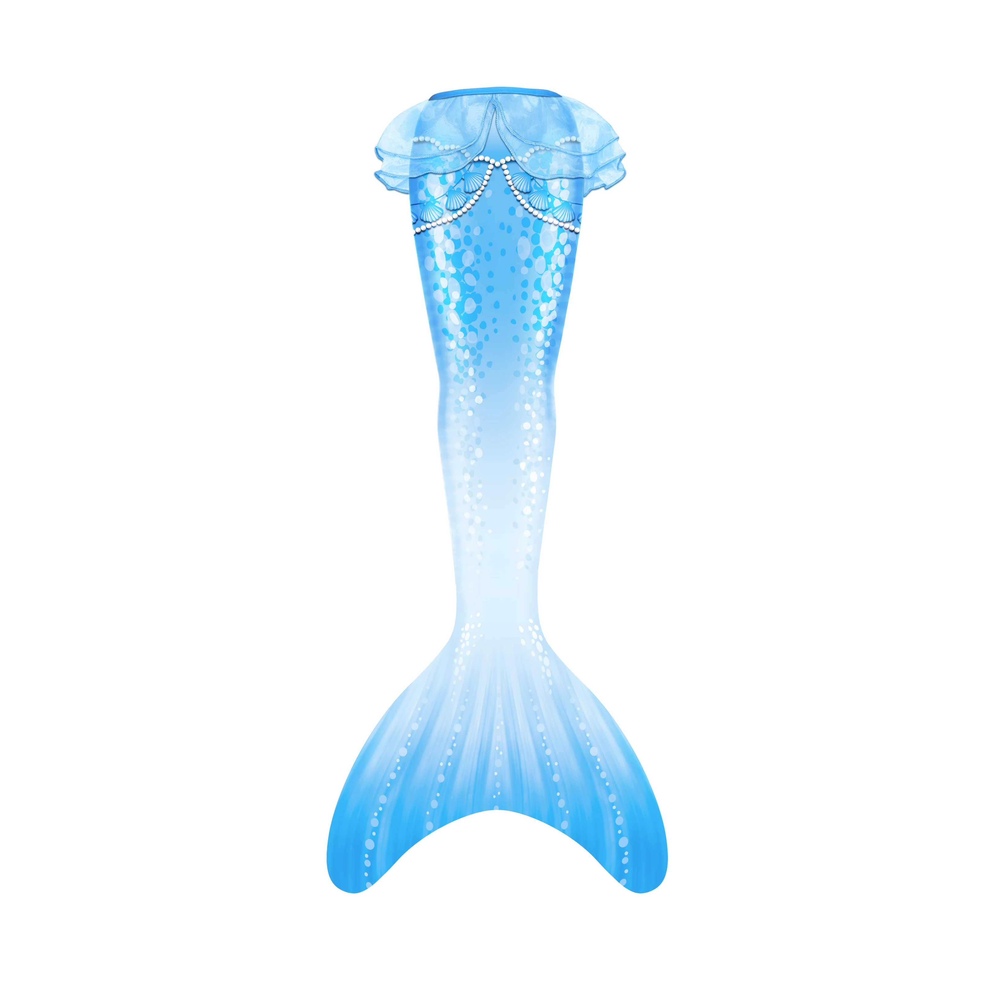 

Kids Swimwear Mermaid Tails Swimsuit Bikini Sets No Monofin 3pcs Children Swimwear-Sets Mermaid Tails Swimming