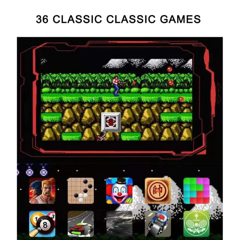 Game Console Phone Case Retro Color Display Screen Cellphone Back Cover With 36 Classic Video Games For IPhone X/XS XR XS Max | Мобильные