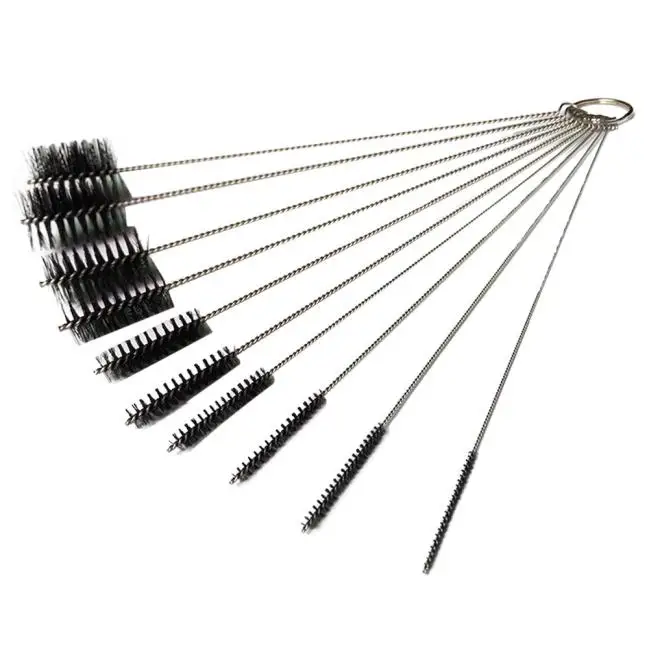 

10pcs/lot Baby Bottle Brushes Cleaner Multifunctional Cleaning Brush Stainless Steel Wash Drinking Feeding Bottle Brush