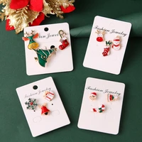 3pcsset merry christmas brooches christmas socks christmas tree elk enamel badge small brooch women fashion party jewelry gifts