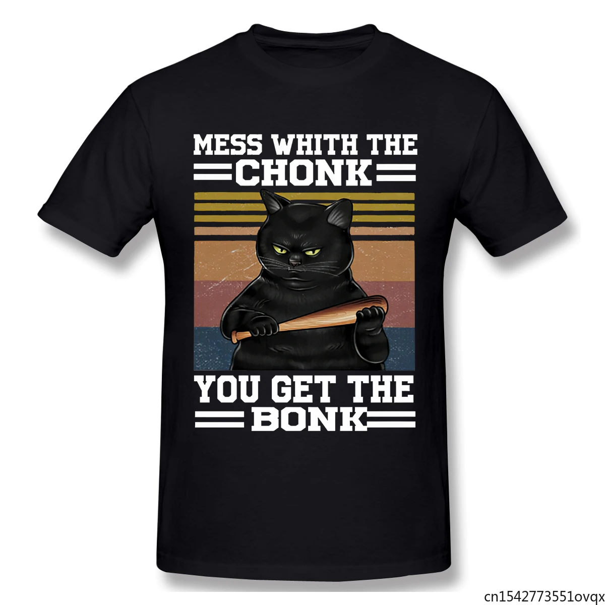 

Funny Trend Chonk Cat Vintage Chonk Cat Mess with Bonk Tshirt Man Unisex Tee